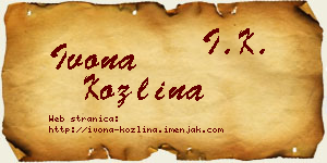 Ivona Kozlina vizit kartica